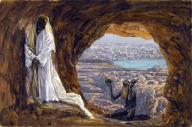 Jesus Tempted In The Wilderness by James Tissot Jesus Tempted In The Wilderness by James Tissot