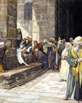 The Adulterous Woman-Christ Writing Upon The Ground by James Tissot The Adulterous Woman-Christ Writing Upon The Ground by James Tissot