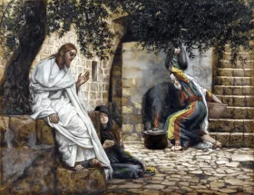 Mary Magdalene At The Feet Of Jesus by James Tissot Mary Magdalene At The Feet Of Jesus by James Tissot