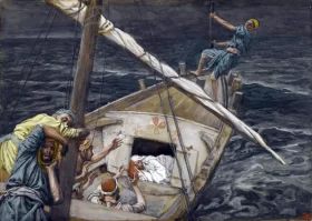 Jesus Sleeping During The Tempest by James Tissot Jesus Sleeping During The Tempest by James Tissot