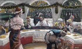 The Meal In The House Of The Pharisee by James Tissot The Meal In The House Of The Pharisee by James Tissot