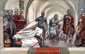 Jesus Led From Herod To Pilate by James Tissot Jesus Led From Herod To Pilate by James Tissot