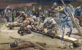 The Nail For The Feet by James Tissot The Nail For The Feet by James Tissot