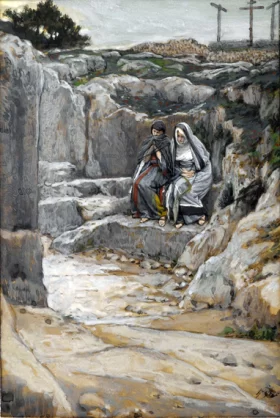 The Two Marys Watch the Tomb by James Tissot The Two Marys Watch the Tomb by James Tissot