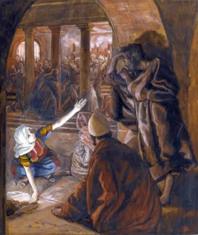 The Third Denial Of Peter. Jesus' Look Of Reproach by James Tissot The Third Denial Of Peter. Jesus' Look Of Reproach by James Tissot