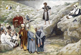 Saint John The Baptist And The Pharisees by James Tissot Saint John The Baptist And The Pharisees by James Tissot