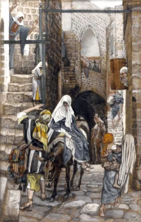 Saint Joseph Seeks A Lodging In Bethlehem by James Tissot Saint Joseph Seeks A Lodging In Bethlehem by James Tissot
