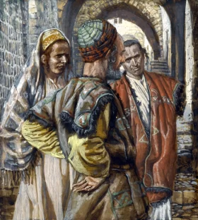 Simon The Cyrenian And His Two Sons Alexander And Rufus by James Tissot