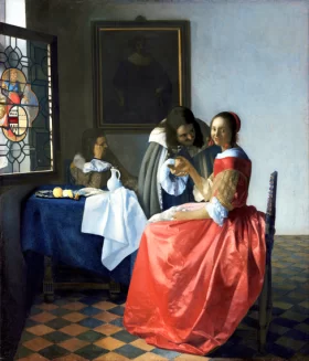Girl with a Wineglass 1658 59 by Johannes Vermeer