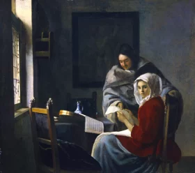 Girl interrupted at her music by Johannes Vermeer Girl interrupted at her music by Johannes Vermeer