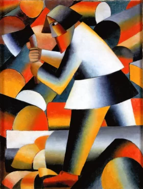 Woodcutter 1912 by Kazimir Malevich