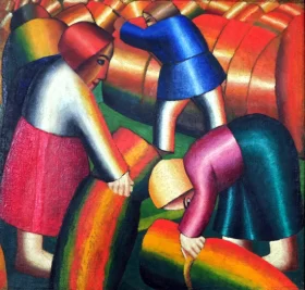 Taking in the Harvest II 1912 by Kazimir Malevich