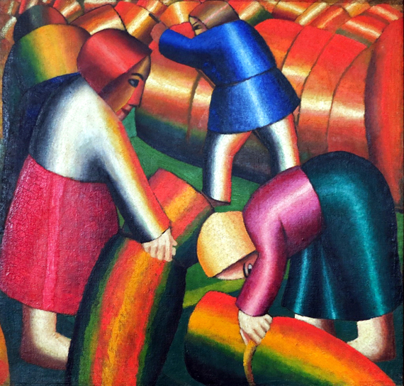 Taking in the Harvest II 1912 by Kazimir Malevich, oil painting reproduction on canvas Taking in the Harvest II 1912 by Kazimir Malevich