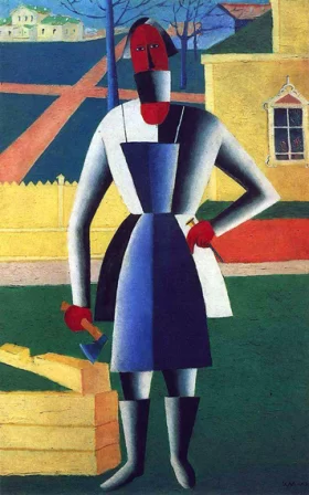 Carpenter 1929 by Kazimir Malevich