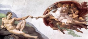The Creation of Adam by Michelangelo Buonarroti