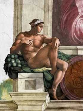 Ignudo by Michelangelo Buonarroti Ignudo by Michelangelo Buonarroti