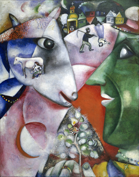 I and the Village 1911 by Marc Chagall (Inspired by), oil painting reproduction on canvas I and the Village 1911 by Marc Chagall (Inspired by)