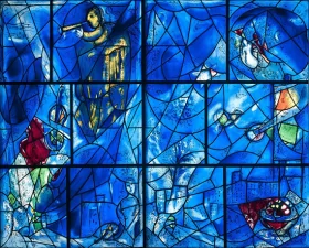 American WIndow panel-left by Marc Chagall (Inspired by) American WIndow panel-left by Marc Chagall (Inspired by)