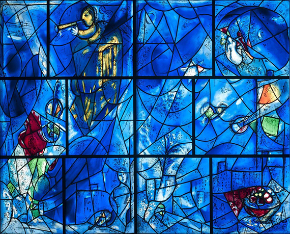 American WIndow panel-left by Marc Chagall (Inspired by), oil painting reproduction on canvas American WIndow panel-left by Marc Chagall (Inspired by)