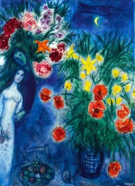 Deux Bouquets à High Falls 1948 by Marc Chagall (Inspired by) Deux Bouquets à High Falls 1948 by Marc Chagall (Inspired by)