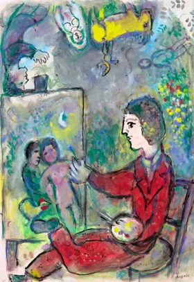 Le Peintre En Costume Marron by Marc Chagall (Inspired by) Le Peintre En Costume Marron by Marc Chagall (Inspired by)