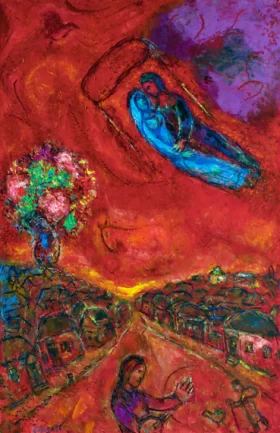 Les Amoureux Dans le Ciel Rouge by Marc Chagall (Inspired by) Les Amoureux Dans le Ciel Rouge by Marc Chagall (Inspired by)