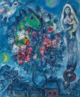 Bouquet Sur Les Toits Du Village by Marc Chagall (Inspired by) Bouquet Sur Les Toits Du Village by Marc Chagall (Inspired by)