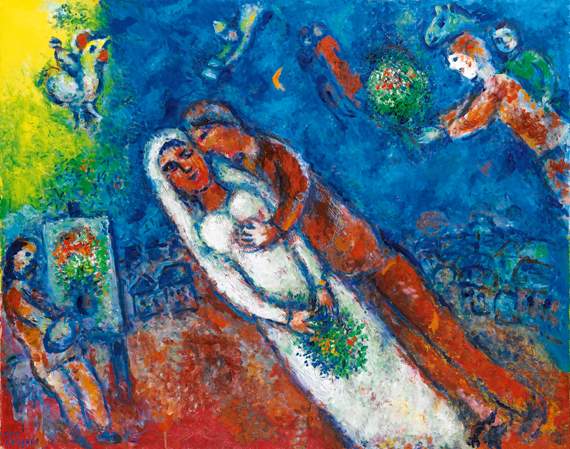 La Fête Autour de la Mariée by Marc Chagall (Inspired by), oil painting reproduction on canvas La Fête Autour de la Mariée by Marc Chagall (Inspired by)