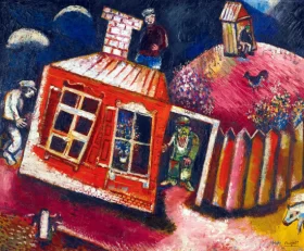 Les Maisonnettes Rouges by Marc Chagall (Inspired by) Les Maisonnettes Rouges by Marc Chagall (Inspired by)