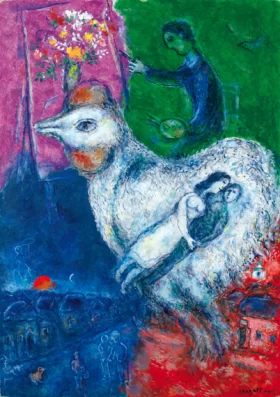 Grand Coq Blanc by Marc Chagall (Inspired by) Grand Coq Blanc by Marc Chagall (Inspired by)