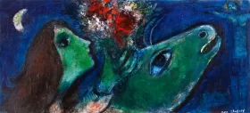 Femme à L'âne Vert by Marc Chagall (Inspired by)