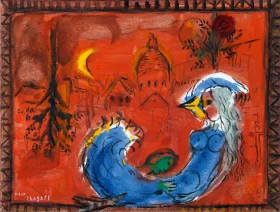 La Place Du Tertre by Marc Chagall (Inspired by)