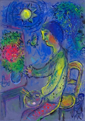 Le Peintre Dans la Lumière Du Soleil by Marc Chagall (Inspired by)