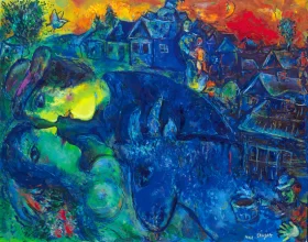 Le village bleu by Marc Chagall (Inspired by)