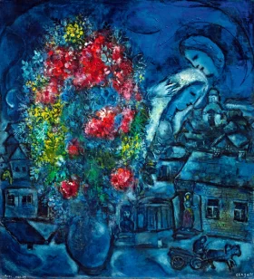 Le Village Bleu by Marc Chagall (Inspired by)