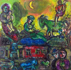 Paysage Sous la Lune by Marc Chagall (Inspired by)