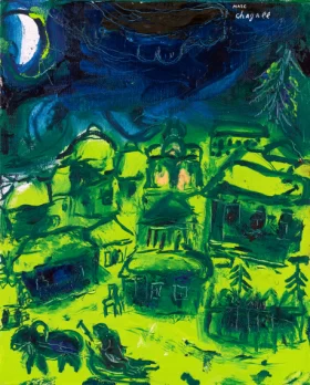 Paysage Vert by Marc Chagall (Inspired by)