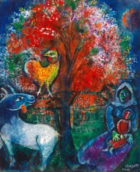 Scène Champêtre by Marc Chagall (Inspired by)