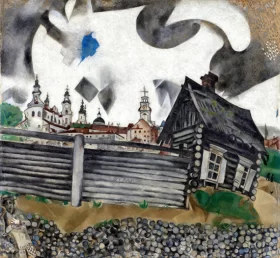 The Grey House 1917 by Marc Chagall (Inspired by)