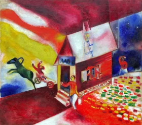 The Flying Carriage by Marc Chagall (Inspired by)