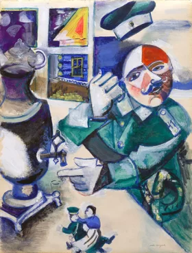 The Soldier Drinks by Marc Chagall (Inspired by)