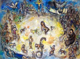 Variante Pour le Vitrail la Paix by Marc Chagall (Inspired by)