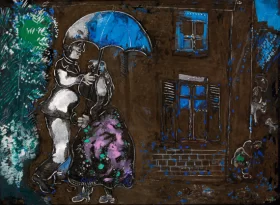 Couple Sous la Pluie by Marc Chagall (Inspired by)