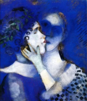 Blue Lovers by Marc Chagall (Inspired by)