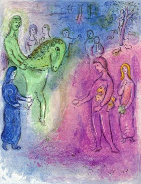 Daphnis and Chloe- Arrival of Dionysophanes by Marc Chagall (Inspired by)