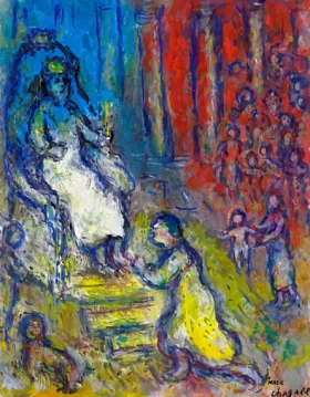 Salomon Sur Son Trône by Marc Chagall (Inspired by)