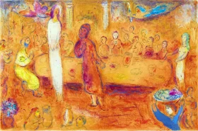 Megacles Recognizes His Daughter at the Feast by Marc Chagall (Inspired by)