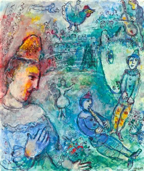 Le Clown au Cirque by Marc Chagall (Inspired by)