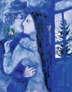 Les Amoureux En Bleu by Marc Chagall (Inspired by)
