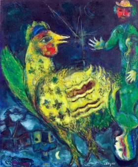 Le Coq Sur Fond Noir by Marc Chagall (Inspired by) Le Coq Sur Fond Noir by Marc Chagall (Inspired by)